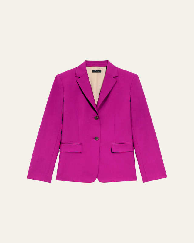 Traceable Wool Slim Single-Breasted Blazer